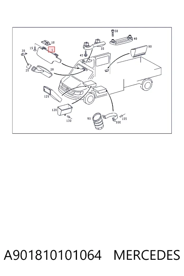 Parasol A901810101064 Mercedes