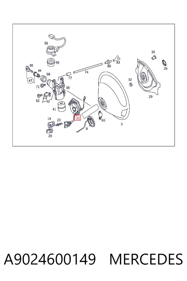 Anillo AIRBAG A9024600149 Mercedes