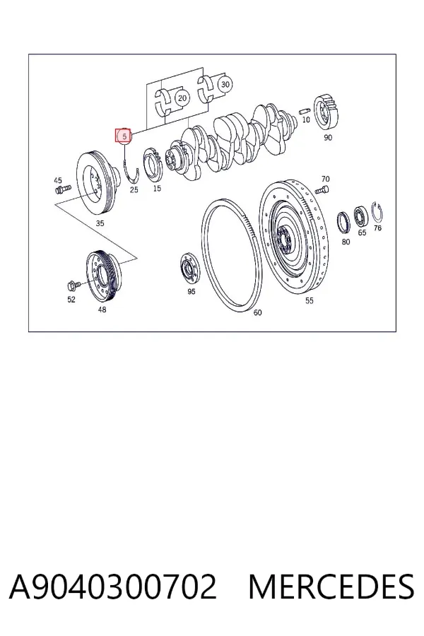 Cigüeñal A9040300702 Mercedes
