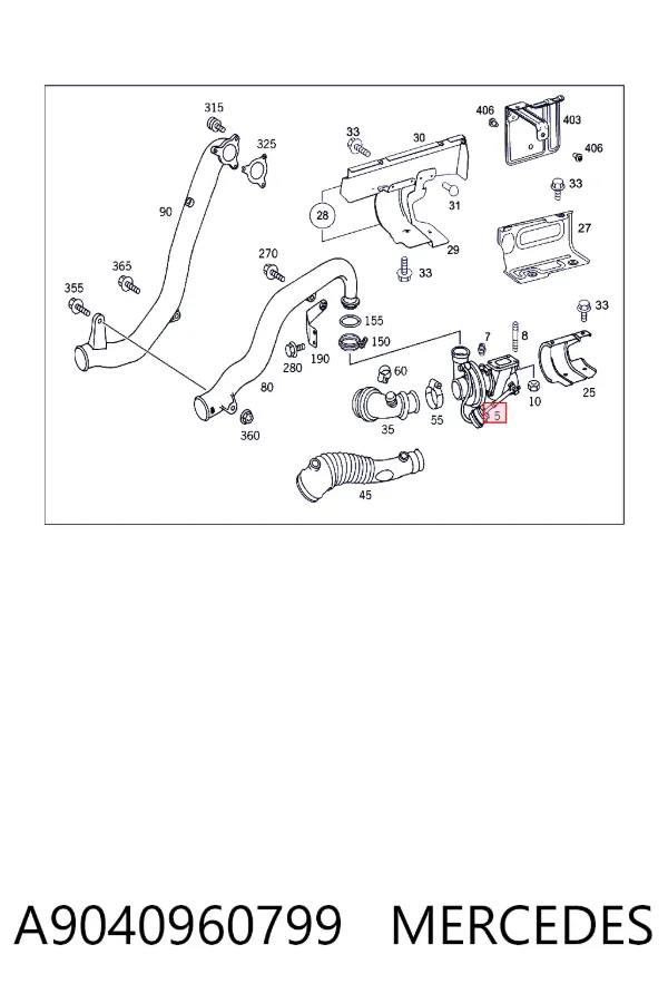 Turbocompresor A9040960799 Mercedes