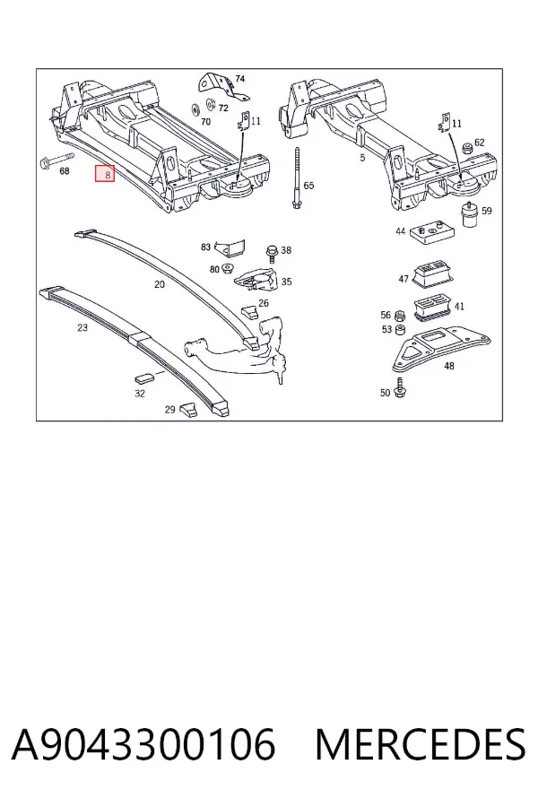 Puente delantero Mercedes Sprinter I 4-t