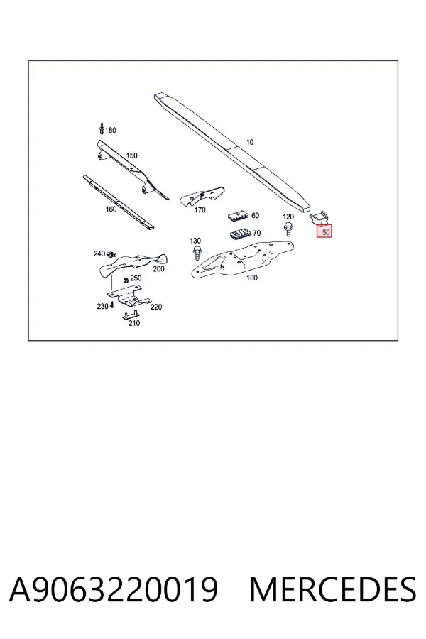 Buje de ballesta delantera A9063220019 Mercedes
