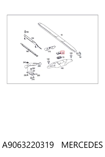 Tope de la ballesta delantera MERCEDES A9063220319