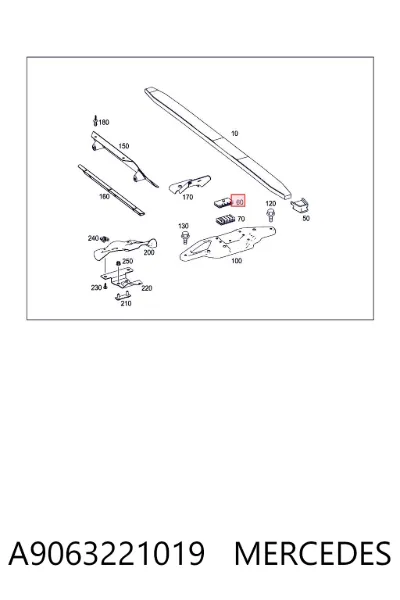 Tope de la ballesta delantera MERCEDES A9063221019