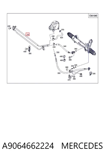 Radiador de dirección asistida MERCEDES A9064662224