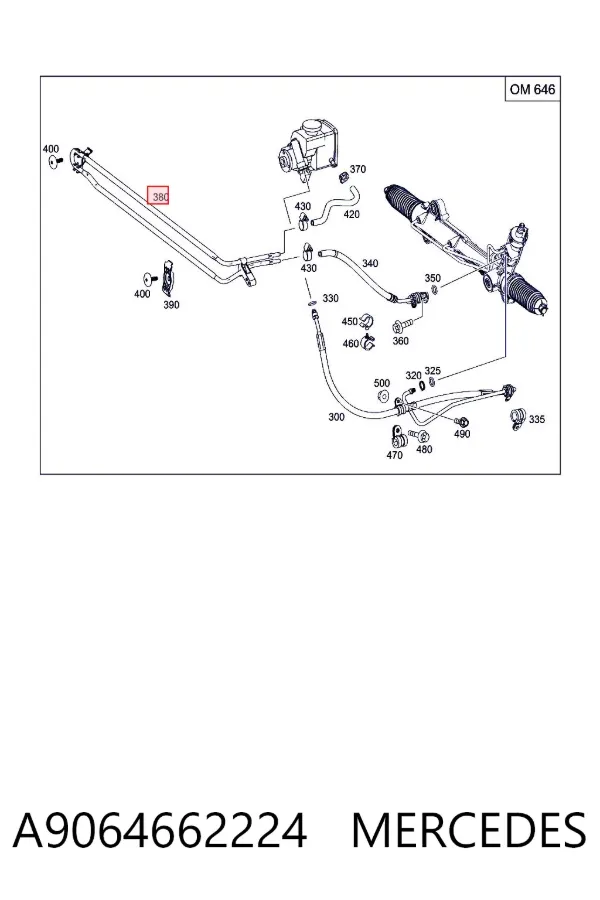 Radiador de dirección asistida A9064662224 Mercedes