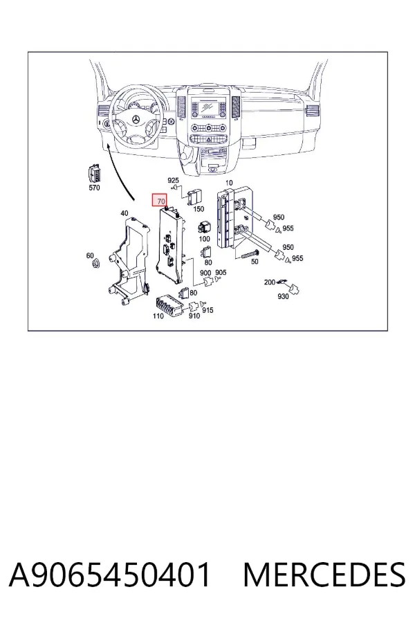 Caja de fusibles A9065450401 Mercedes