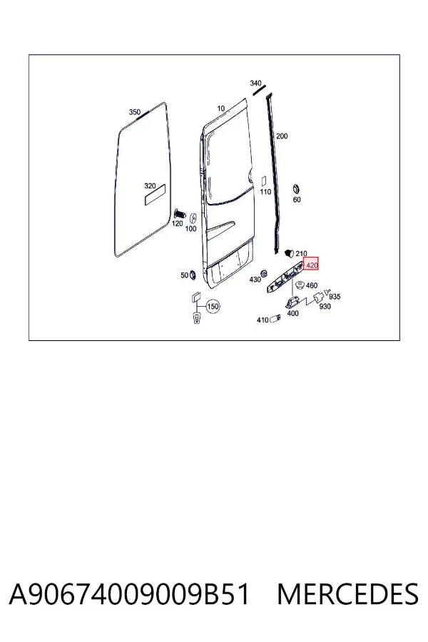 Carcasa de luz de matrícula A90674009009B51 Mercedes