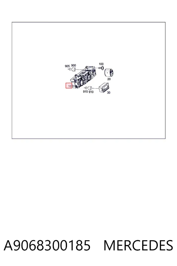Unidad de control aire acondicionado A9068300185 Mercedes