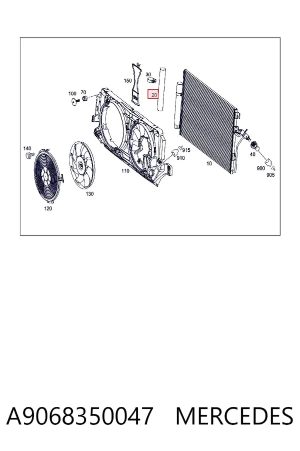 Filtro deshidratador A9068350047 Mercedes