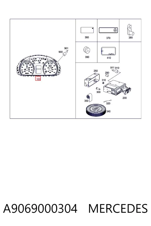 Cuadro instrumentos A9069000304 Mercedes