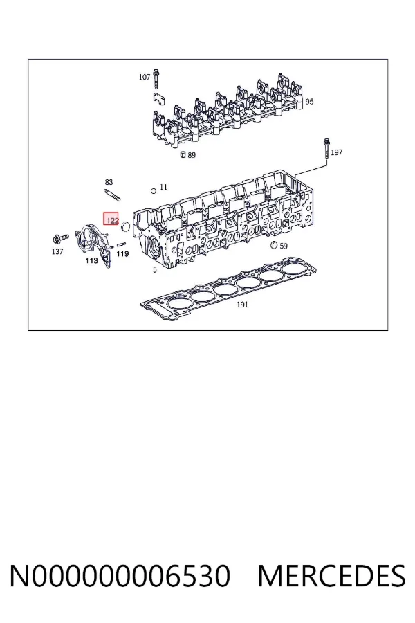 Tapa culata N000000006530 Mercedes