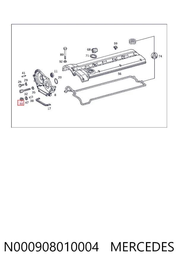 Tapón del cárter de la transmisión automática N000908010004 Mercedes
