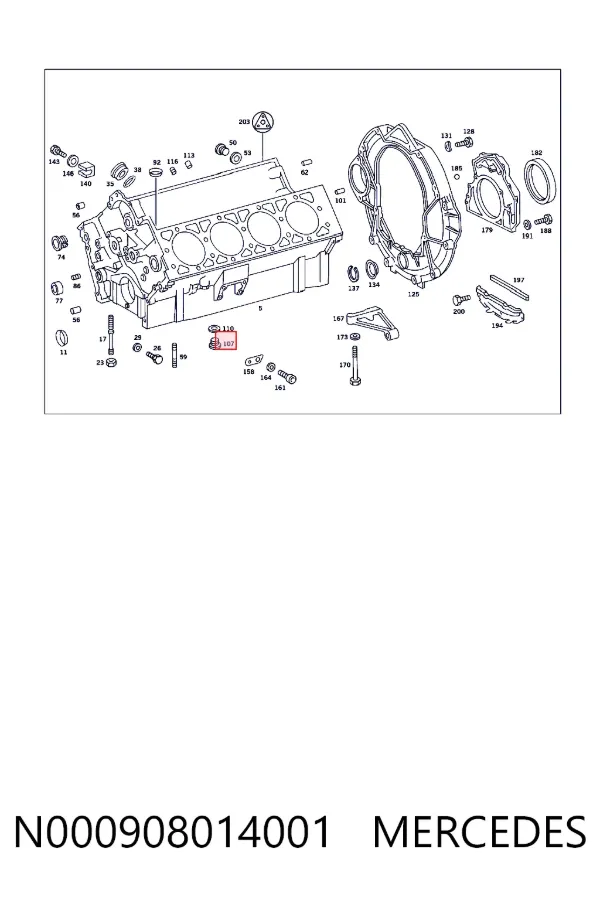 Tapa culata N000908014001 Mercedes