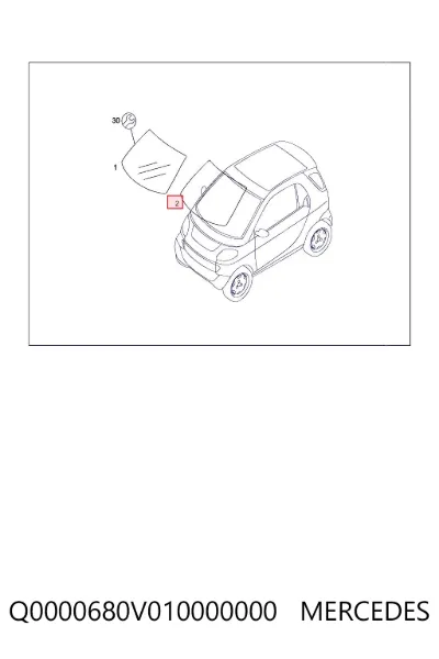 Moldura de parabrisas MERCEDES Q0000680V010000000