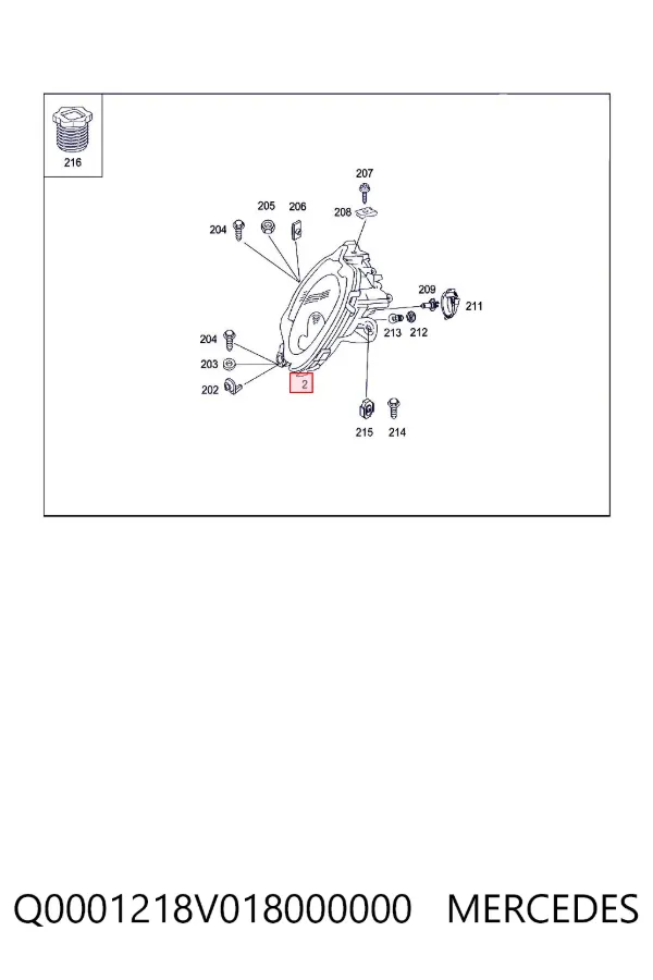 Faro derecho Q0001218V018000000 Mercedes