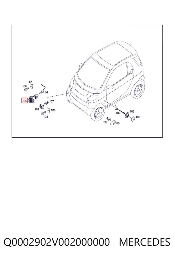 Faro antiniebla izquierdo y derecho Q0002902V002000000 Mercedes
