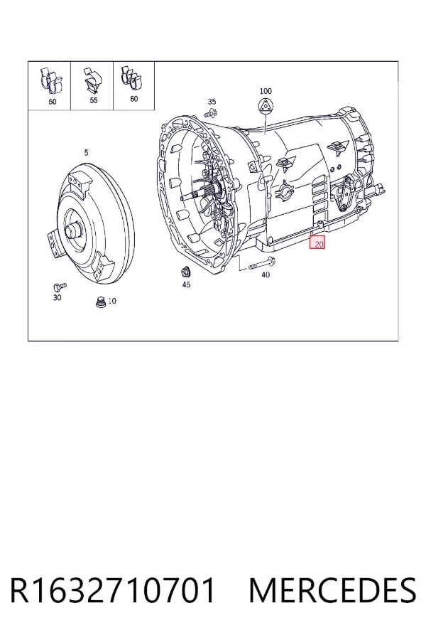Caja de cambios automática R1632710701 Mercedes