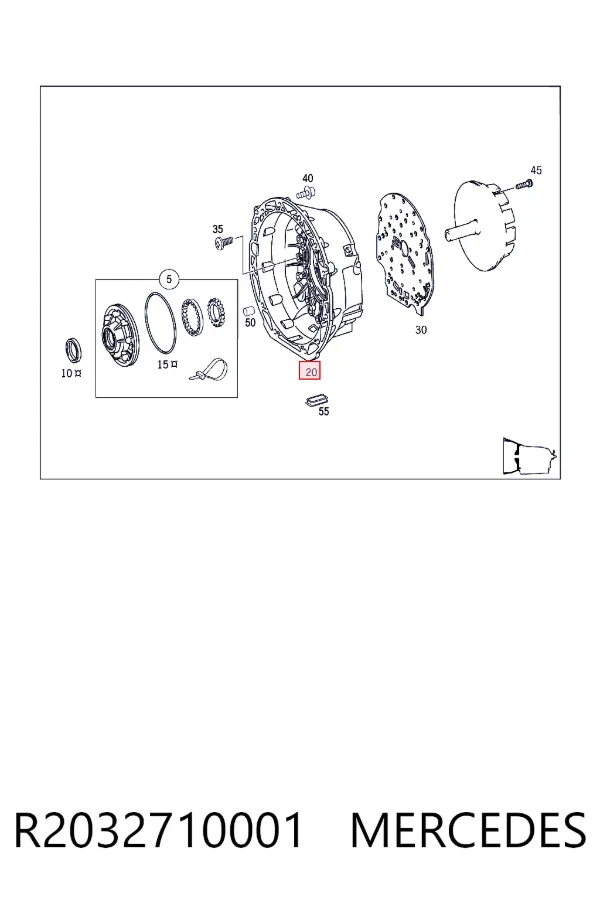 Caja de cambios automática R2032710001 Mercedes