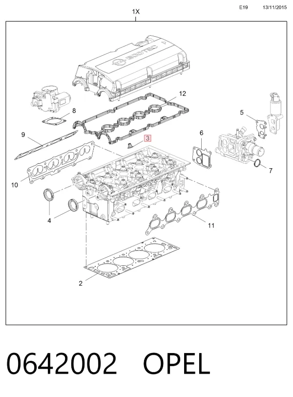 Retenes de válvulas 0642002 Opel
