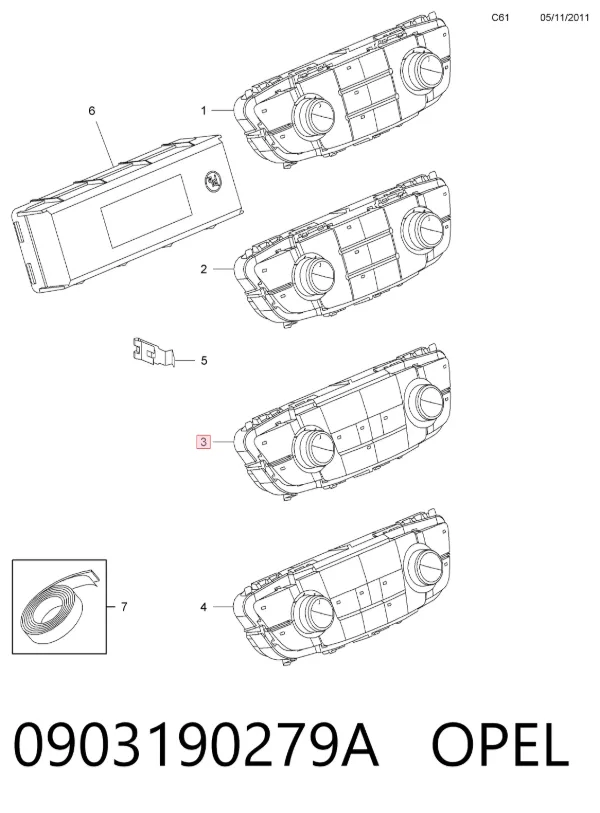 Unidad de control aire acondicionado Opel Insignia A