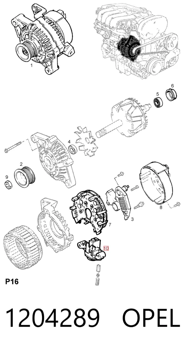 Regulador 1204289 Opel