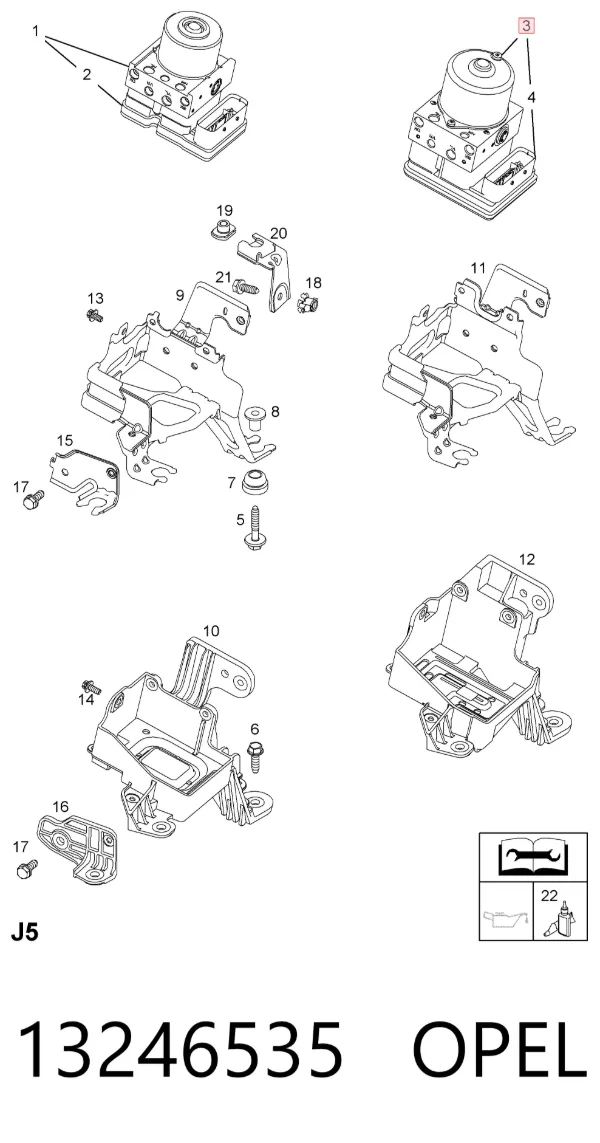 Módulo ABS 13246535 Opel