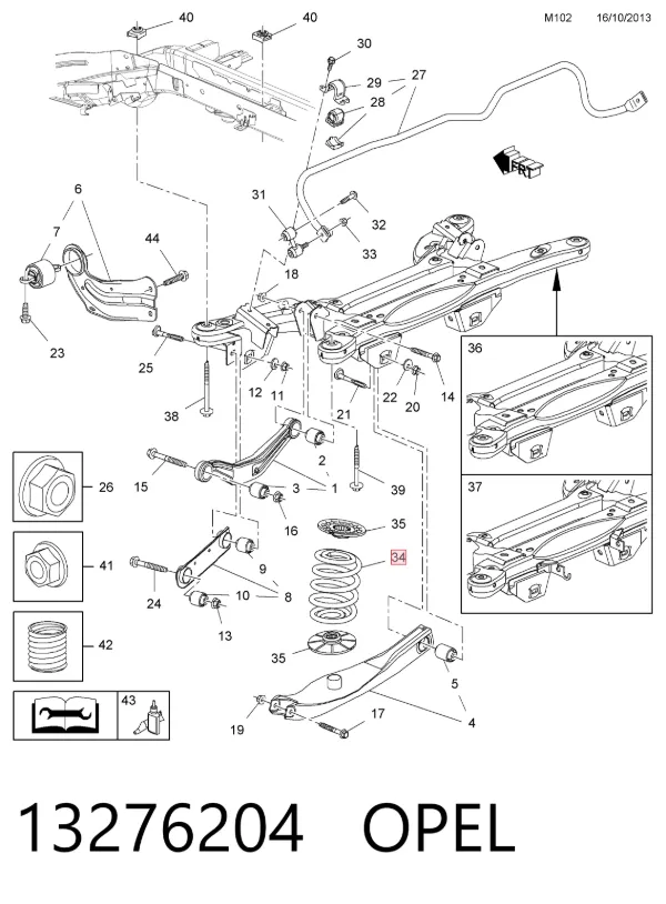 Muelle 13276204 Opel