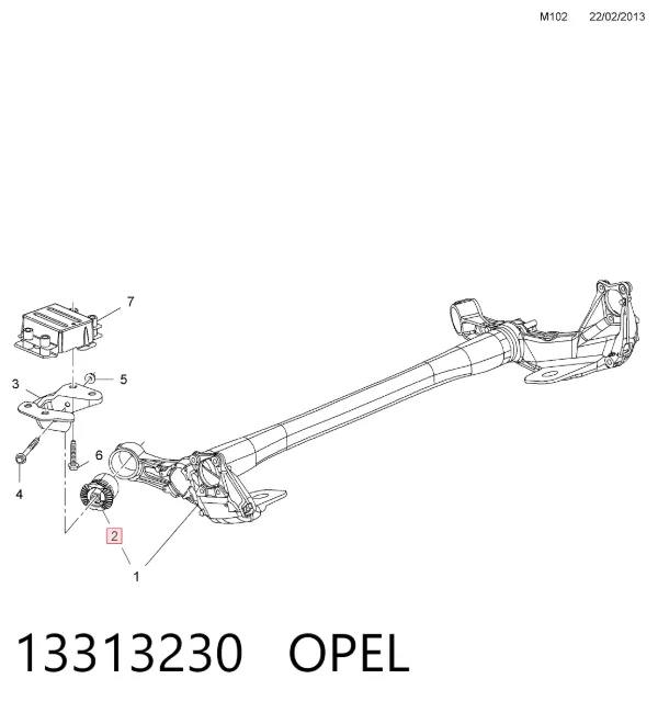 Silentblock trasero 13313230 Opel