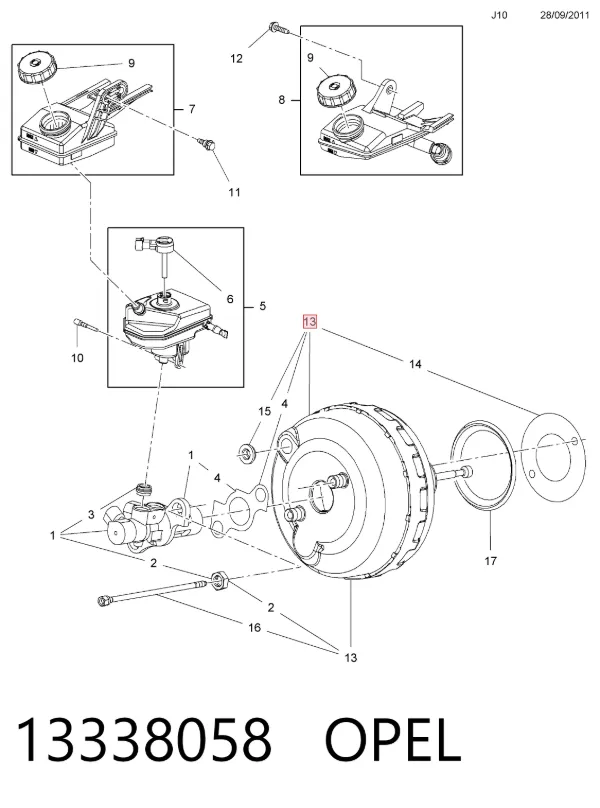 Servofreno 13338058 Opel