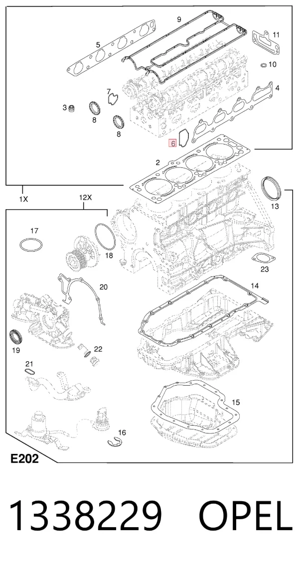 Junta de termostato 1338229 Opel