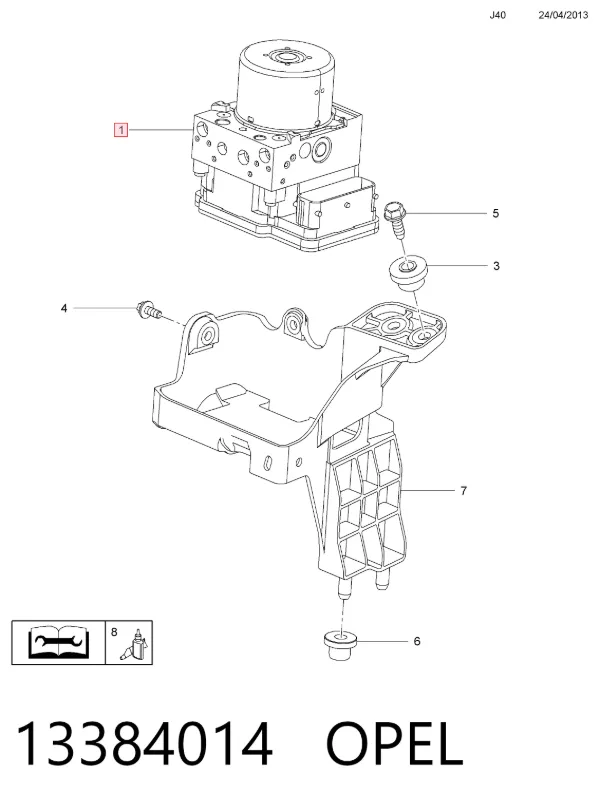 Módulo ABS 13384014 Opel