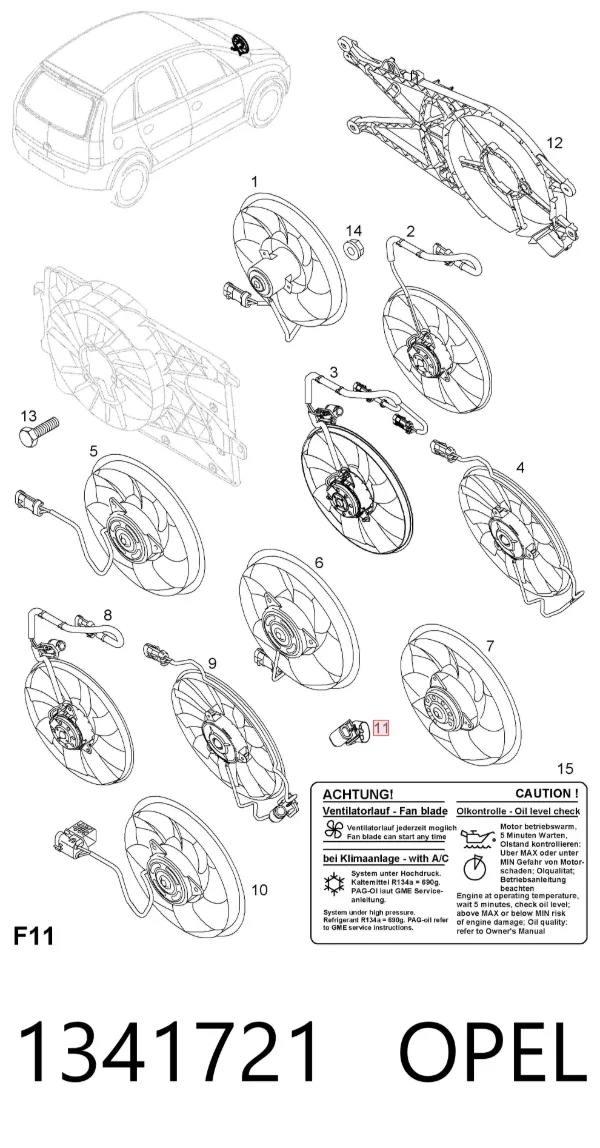 Regulador de velocidad del ventilador de refrigeración (unidad de control) 1341721 Opel
