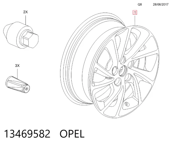 Llantas 13469582 Opel
