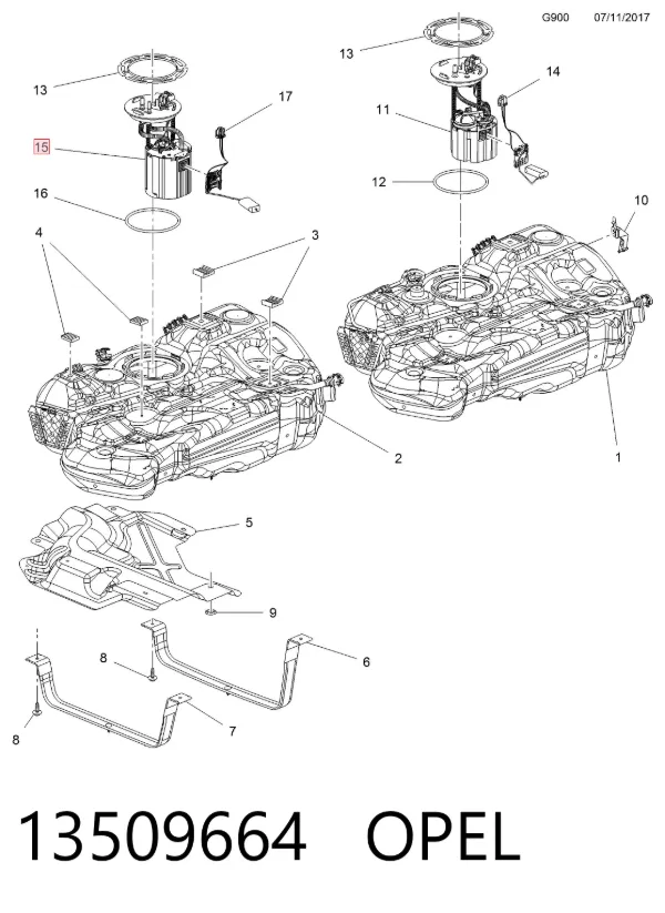 Bomba de gasolina Opel Astra K
