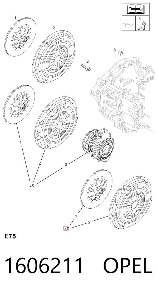 Embrague 1606211 Opel