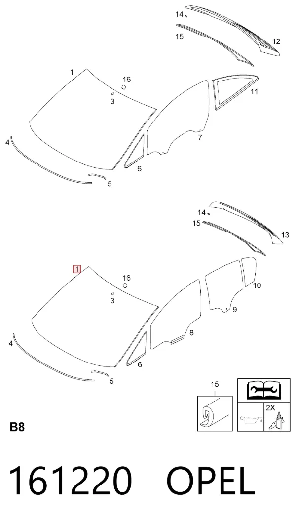 Parabrisas 161220 Opel