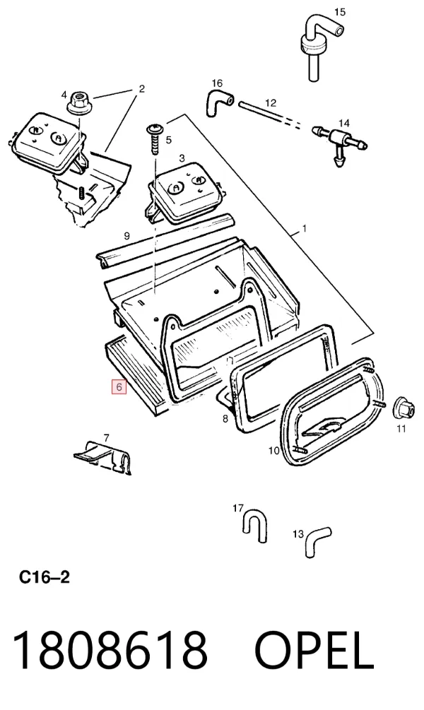 Filtro de habitáculo 1808618 Opel