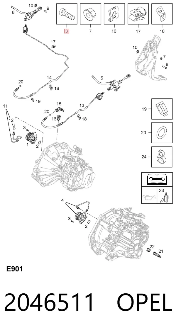 Filtro de aceite 2046511 Opel