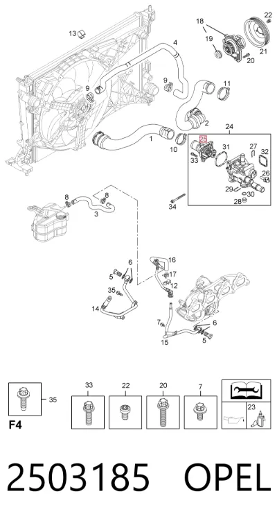 Termostato OPEL 2503185