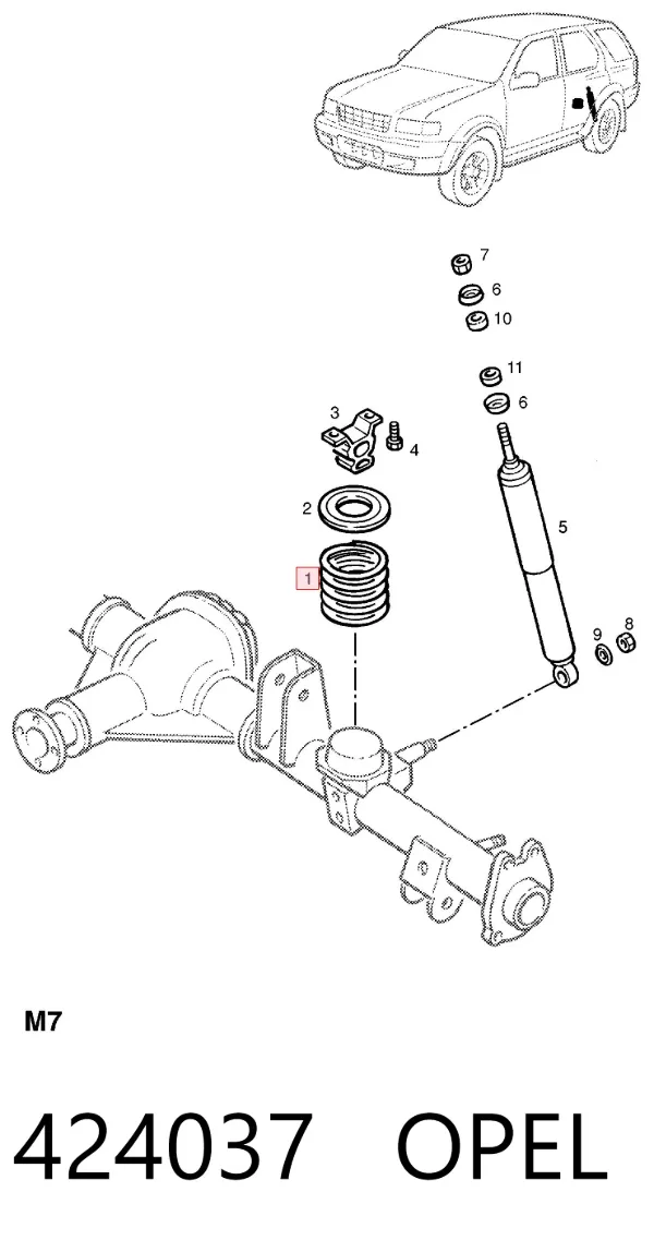 Muelle 424037 Opel