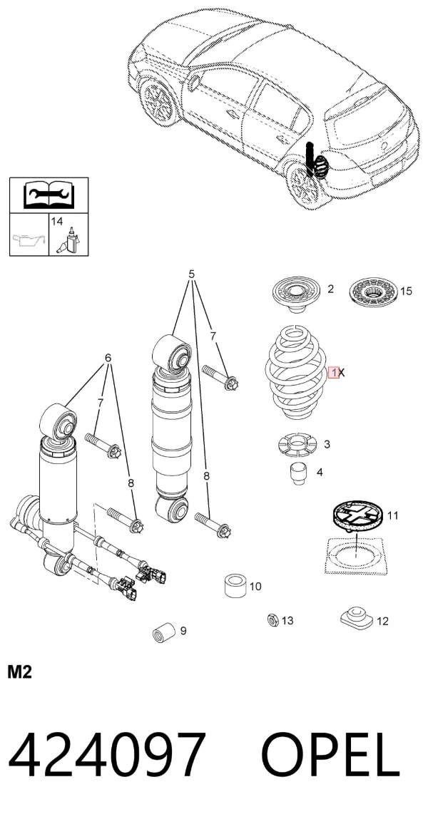 Muelle 424097 Opel