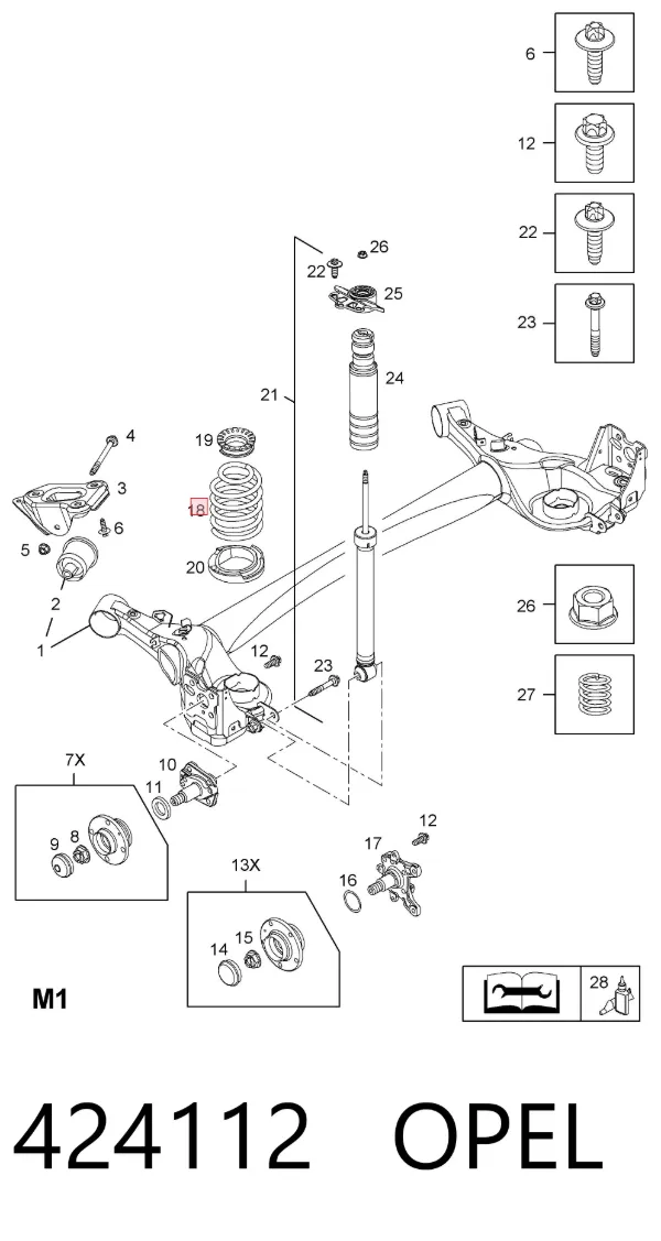 Muelle 424112 Opel