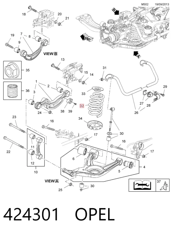 Muelle 424301 Opel
