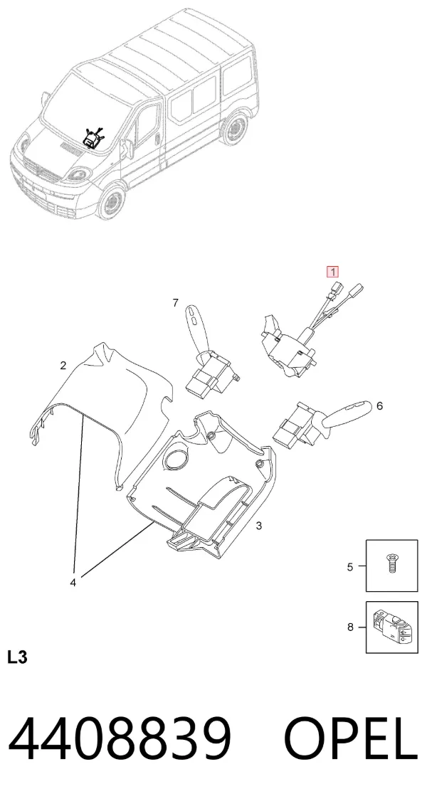 Anillo AIRBAG Opel Vivaro A