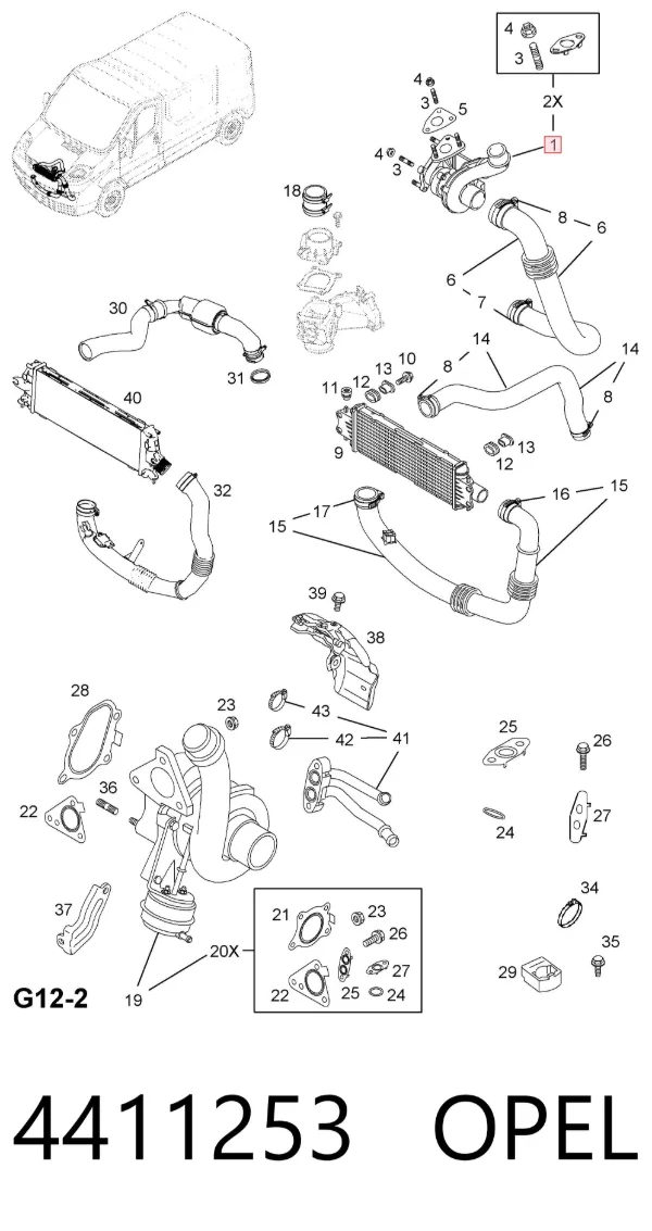 Turbocompresor 4411253 Opel