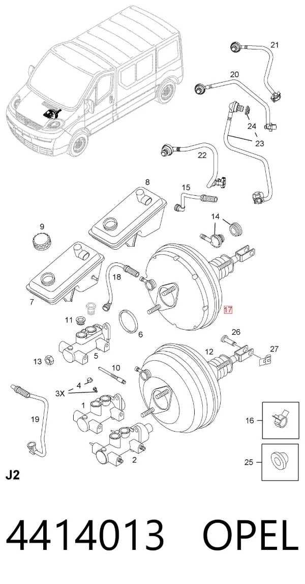Servofreno 4414013 Opel