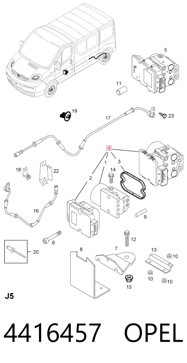 Módulo ABS 4416457 Opel