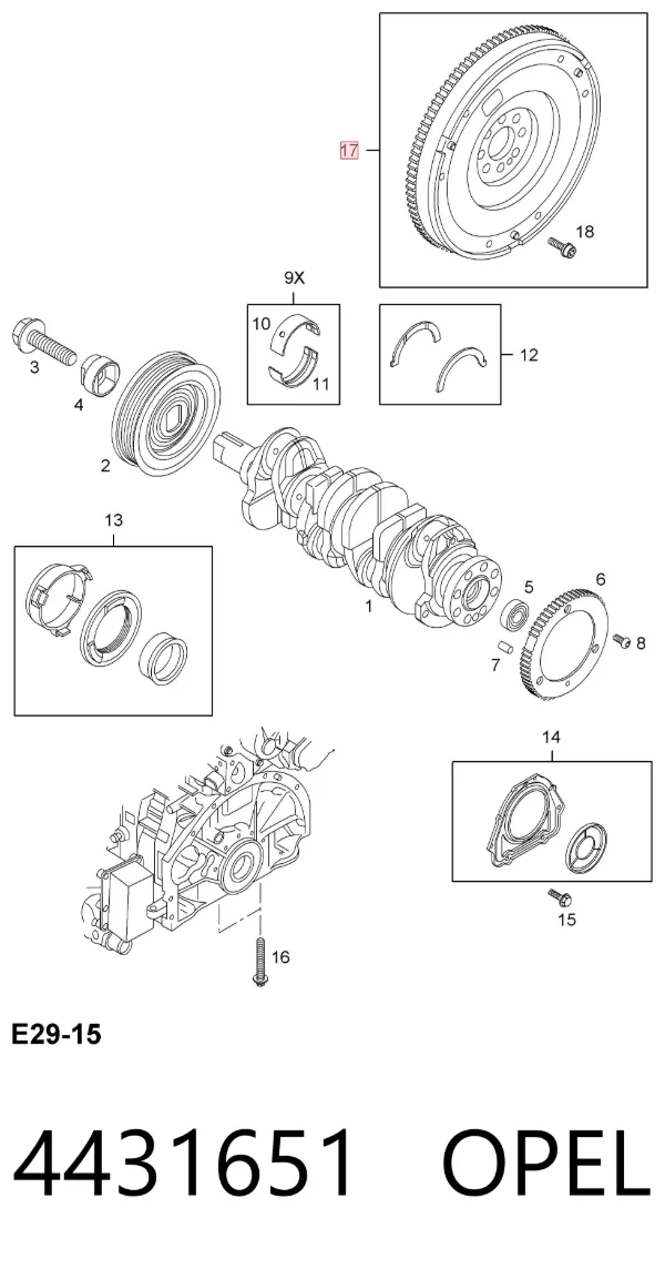Volante motor 93161803 Peugeot/Citroen