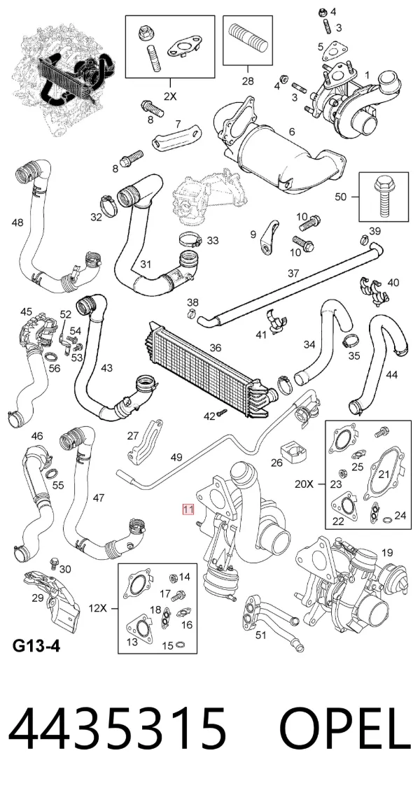 Turbocompresor 4435315 Opel